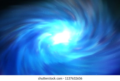 Light BLUE vector pattern with night sky stars. Shining colored illustration with bright astronomical stars. Best design for your ad, poster, banner.