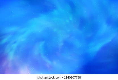 Light BLUE vector pattern with night sky stars. Modern abstract illustration with Big Dipper stars. Pattern for astronomy websites.