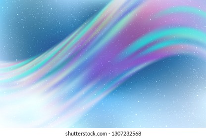 Light BLUE vector pattern with night sky stars. Blurred decorative design in simple style with galaxy stars. Pattern for astrology websites.