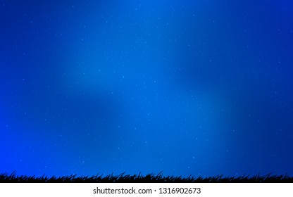 Light BLUE vector pattern with night sky stars. Shining illustration with sky stars on abstract template. Smart design for your business advert.