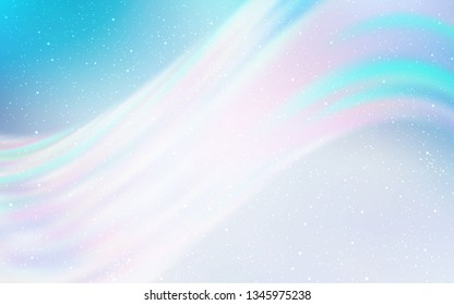 Light BLUE vector pattern with night sky stars. Space stars on blurred abstract background with gradient. Pattern for astronomy websites.