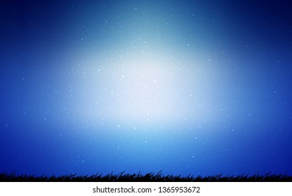 Light BLUE vector pattern with night sky stars. Shining colored illustration with bright astronomical stars. Pattern for astrology websites.