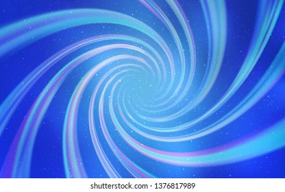 Light BLUE vector pattern with night sky stars. Shining illustration with sky stars on abstract template. Pattern for astronomy websites.