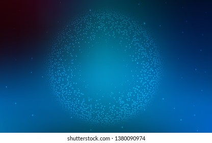 Light BLUE vector pattern with night sky stars. Space stars on blurred abstract background with gradient. Best design for your ad, poster, banner.