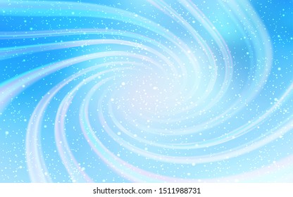 Light BLUE vector pattern with night sky stars. Glitter abstract illustration with colorful cosmic stars. Smart design for your business advert.