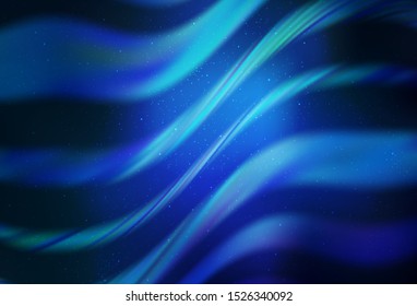 Light BLUE vector pattern with night sky stars. Space stars on blurred abstract background with gradient. Pattern for futuristic ad, booklets.