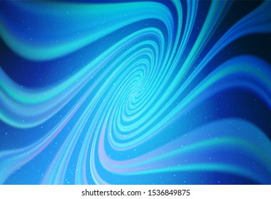 Light BLUE vector pattern with night sky stars. Space stars on blurred abstract background with gradient. Pattern for futuristic ad, booklets.