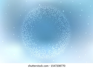 Light BLUE vector pattern with night sky stars. Space stars on blurred abstract background with gradient. Pattern for astronomy websites.