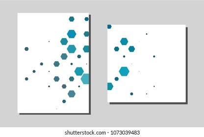 Light BLUE vector pattern for posters. Booklet with textbox on colorful abstract background. The pattern can be used for any ad, booklets.