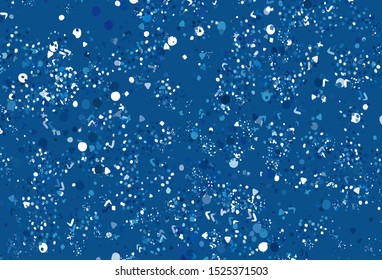 Light BLUE vector pattern with random forms. Simple colorful illustration with abstract gradient shapes. Modern design for your business card.