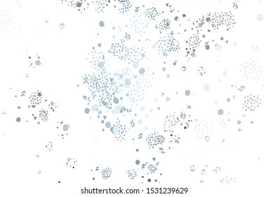 Light BLUE vector pattern with random forms. Illustration with colorful gradient shapes in abstract style. Simple design for your web site.