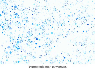 Light BLUE vector pattern with random forms. Decorative design in abstract style with random forms. Elegant design for wallpapers.