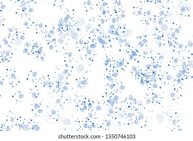 Light BLUE vector pattern with random forms. Colorful chaotic forms with gradient in modern style. Background for a cell phone.