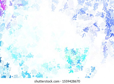 Light BLUE vector pattern with random forms. Colorful chaotic forms with gradient in modern style. Elegant design for wallpapers.