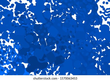 Light BLUE vector pattern with random forms. Decorative design in abstract style with random forms. Background for a cell phone.