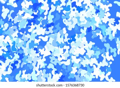 Light BLUE vector pattern with random forms. Modern abstract illustration with colorful random forms. Background for a cell phone.