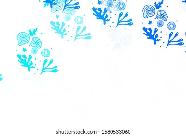 Light BLUE vector pattern with random forms. Modern abstract illustration with colorful random forms. Background for a cell phone.