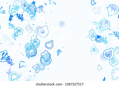 Light BLUE vector pattern with random forms. Illustration with colorful gradient shapes in abstract style. Background for a cell phone.