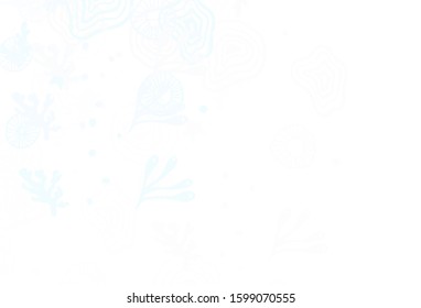 Light BLUE vector pattern with random forms. Decorative design in abstract style with random forms. Best smart design for your business.