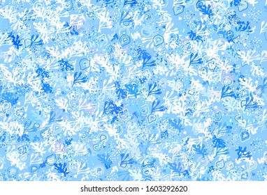 Light BLUE vector pattern with random forms. Modern abstract illustration with colorful random forms. Background for a cell phone.