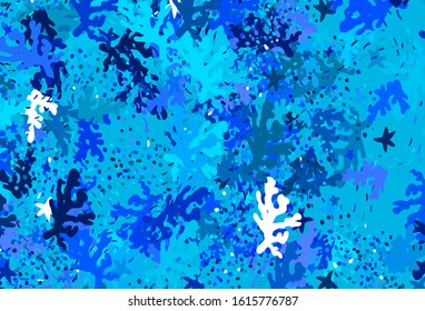 Light BLUE vector pattern with random forms. Simple colorful illustration with abstract gradient shapes. Simple design for your web site.