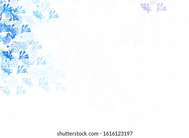 Light BLUE vector pattern with random forms. Modern abstract illustration with colorful random forms. Background for a cell phone.