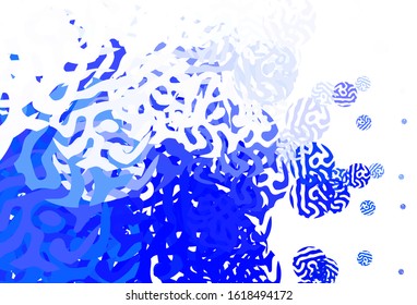 Light BLUE vector pattern with random forms. Modern abstract illustration with colorful random forms. Elegant design for wallpapers.