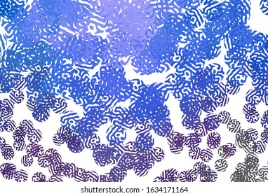 Light BLUE vector pattern with random forms. Modern abstract illustration with colorful random forms. Modern design for your business card.