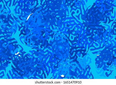 Light BLUE vector pattern with random forms. Decorative design in abstract style with random forms. Background for a cell phone.