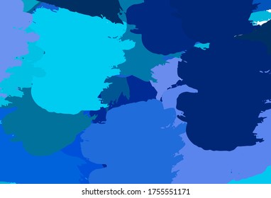 Patrón vectorial AZUL claro con formas aleatorias. Ilustración con formas gradientes coloridas en estilo abstracto. Diseño elegante para tapices.