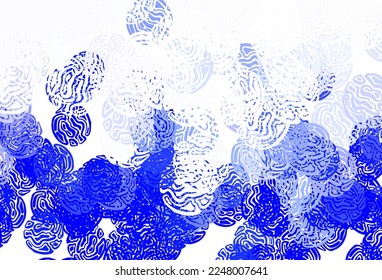 Light BLUE vector pattern with random forms. Decorative design in abstract style with random forms. Best smart design for your business.