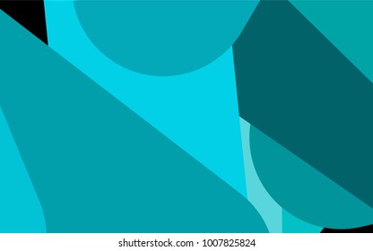 Light BLUE vector pattern with rounded lines. Shining colored illustration with rounded stripes. The pattern can be used for medical ad, booklets, leaflets