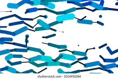 Light BLUE vector pattern with rounded lines. Modern geometrical abstract illustration with staves. Smart design for your business advert.