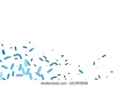 Light BLUE vector pattern with rounded lines. Modern geometrical abstract illustration with staves. Smart design for your business advert.