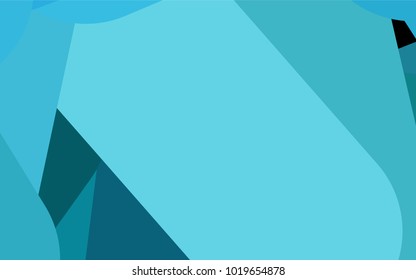 Light BLUE vector pattern with rounded lines. Capsules on blurred abstract background with gradient. Best design for your ad, poster, banner.