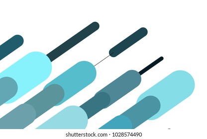 Light BLUE vector pattern with rounded lines. Capsules on blurred abstract background with gradient. The pattern can be used for medical ad, booklets, leaflets