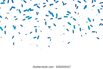 Light BLUE vector pattern with rounded lines. Decorative shining illustration with lines on abstract template. The pattern can be used for websites.