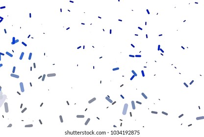Light BLUE vector pattern with rounded lines. Decorative shining illustration with lines on abstract template. The pattern can be used for websites.