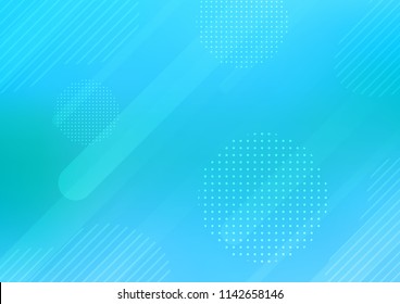 Light BLUE vector pattern with rounded lines, dots. Decorative shining illustration with lines, dots on abstract template. The pattern can be used for websites.