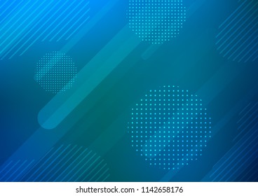 Light BLUE vector pattern with rounded lines, dots. Shining colored illustration with rounded stripes, dots. The pattern can be used for busines ad, booklets, leaflets