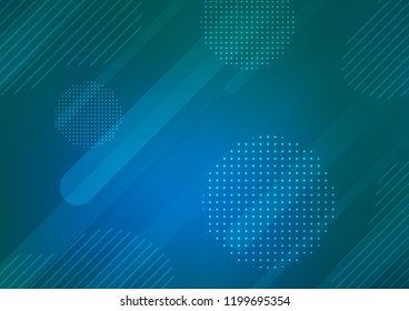 Light BLUE vector pattern with rounded lines, dots. Decorative shining illustration with lines, dots on abstract template. The pattern can be used as ads, poster, banner for commercial.