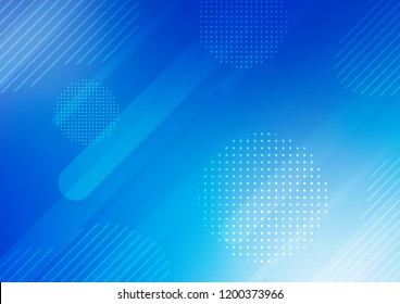 Light BLUE vector pattern with rounded lines, dots. Blurred decorative design in simple style with lines, circles. The template can be used as a background.