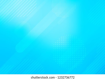 Light BLUE vector pattern with rounded lines, dots. Blurred decorative design in simple style with lines, circles. The pattern can be used as ads, poster, banner for commercial.