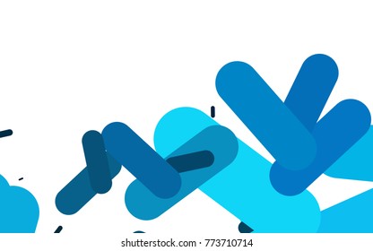 Light BLUE vector pattern with rounded lines. Blurred decorative design in simple style with lines. The pattern can be used for medical ad, booklets, leaflets