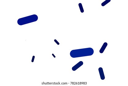 Light BLUE vector pattern with rounded lines. Decorative shining illustration with lines on abstract template. The template can be used as a background.