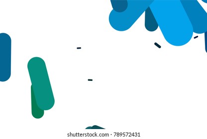 Light BLUE vector pattern with rounded lines. Shining colored illustration with rounded stripes. The template can be used as a background.