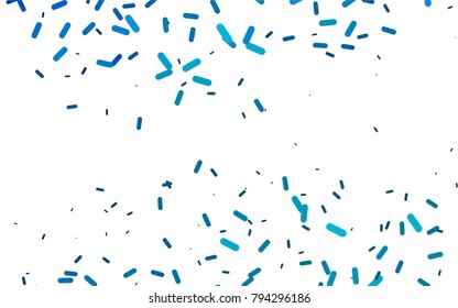 Light BLUE vector pattern with rounded lines. Modern geometrical abstract illustration with staves. The pattern can be used for medical ad, booklets, leaflets