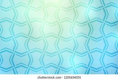 Light BLUE vector pattern with sharp lines. Decorative shining illustration with lines on abstract template. Pattern for your busines websites.