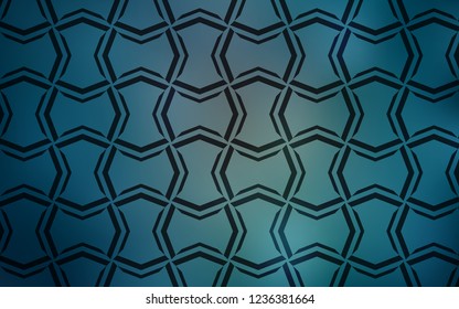 Light BLUE vector pattern with sharp lines. Decorative shining illustration with lines on abstract template. The pattern for ad, booklets, leaflets.