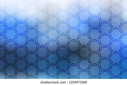 Light BLUE vector pattern with sharp lines. Decorative shining illustration with lines on abstract template. Pattern for your busines websites.